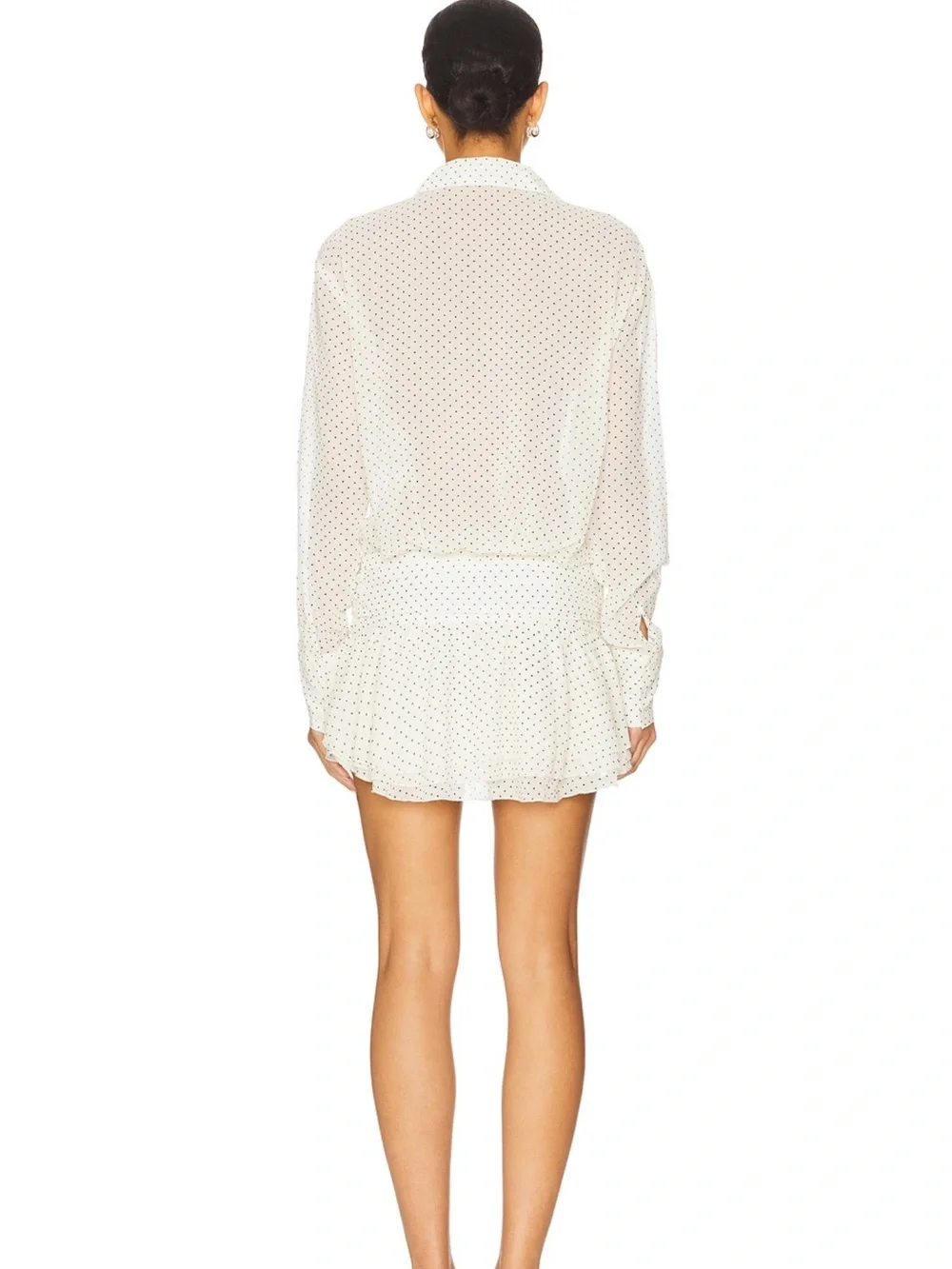 Lioness girls girls girls mini dress - white with black polka dots